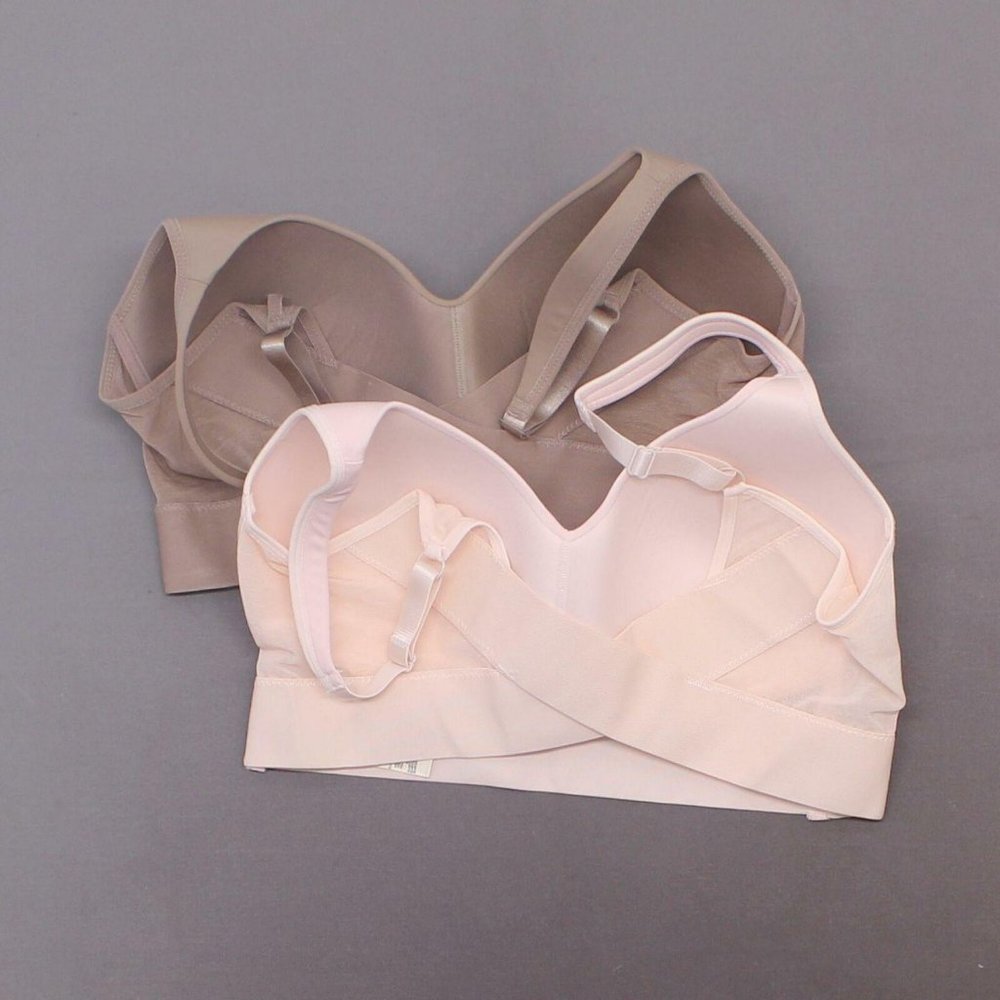 Rhonda Shear 2 Pk Molded Cup Bras Mocha Pink Large - Picture 2 of 7